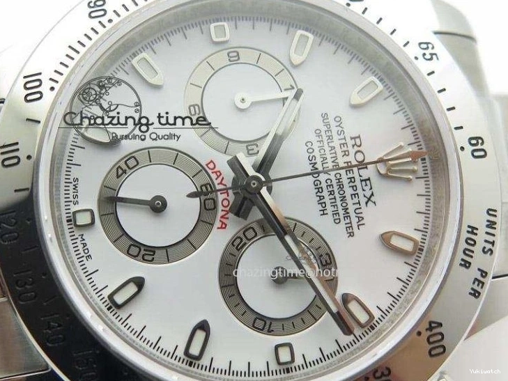 Best Daytona Dial SS (Same A23J Bracelet as White JF Edition Genuine) On 116520 Thickness 1024